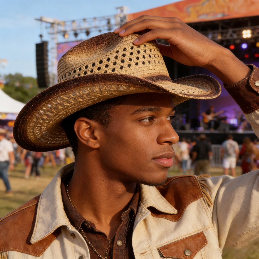 1PC Straw Western Cowboy Hat H - Cowboy Hat Straw のレビューと価格