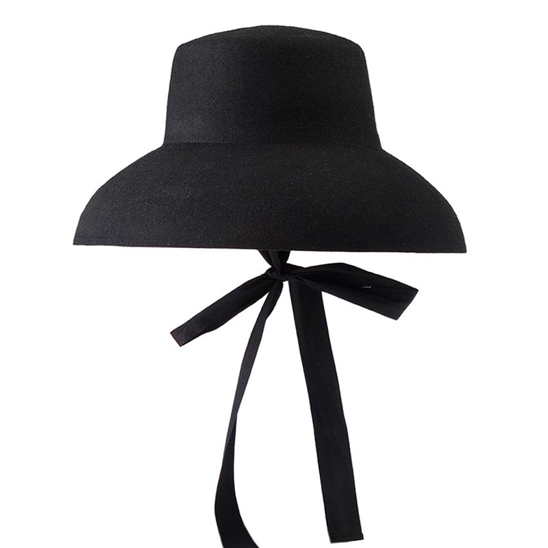 Retro Style Pure Wool Hat Wide - Fedora Hat Wool のレビューと価格