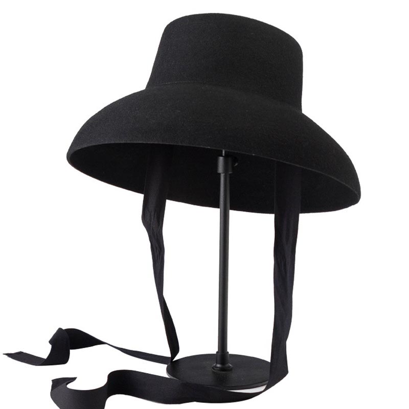 Retro Style Pure Wool Hat Wide - Fedora Hat Wool のレビューと価格