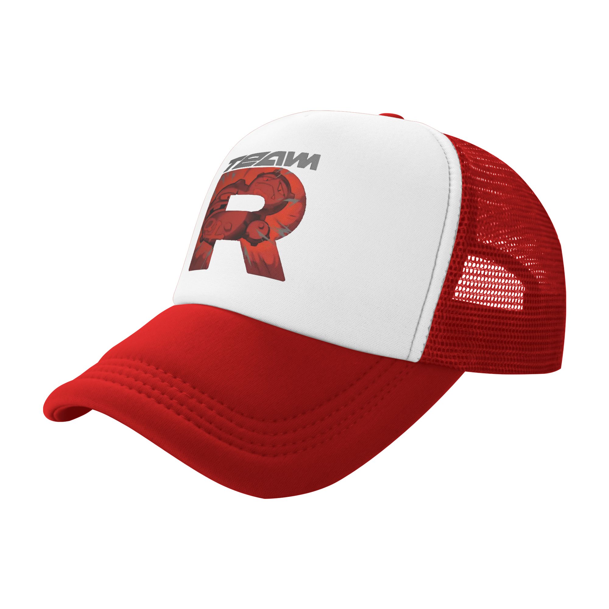team rocket logo letter R POKE - Trucker Cap Mesh のレビューと価格