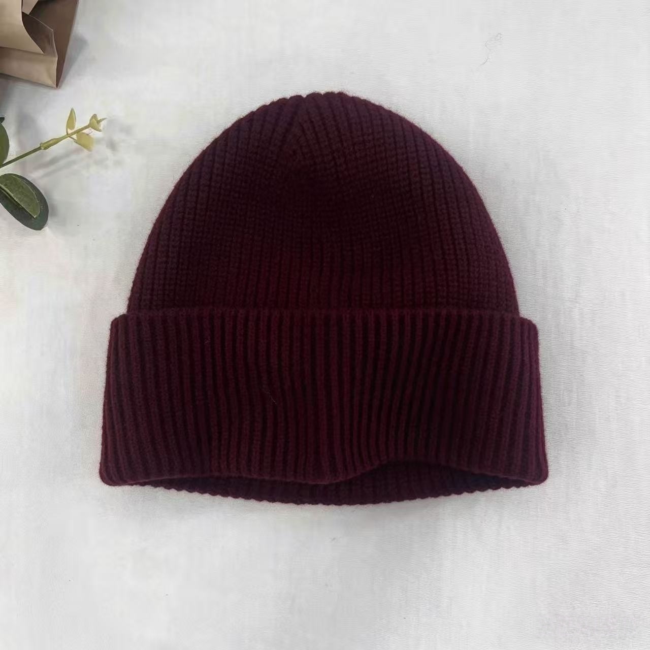 Navy Blue Ribbed Knit Thermal  - Beanie Cuffed Knit のレビューと価格