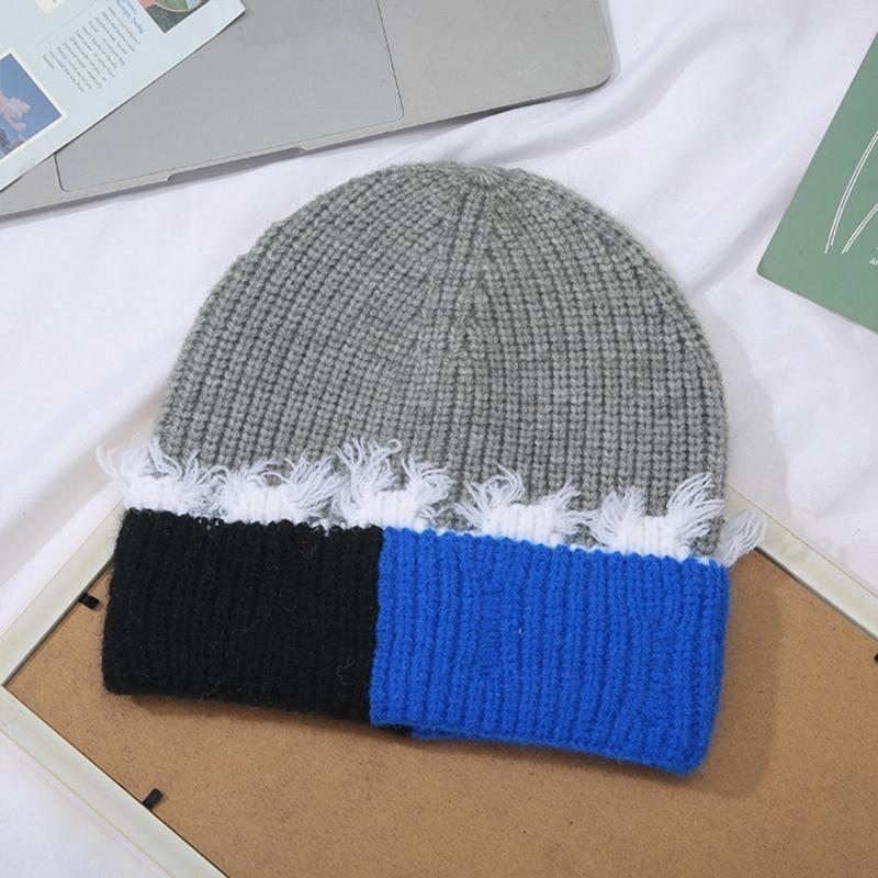 Korean Version Color Matching  - Beanie Cuffed Knit のレビューと価格
