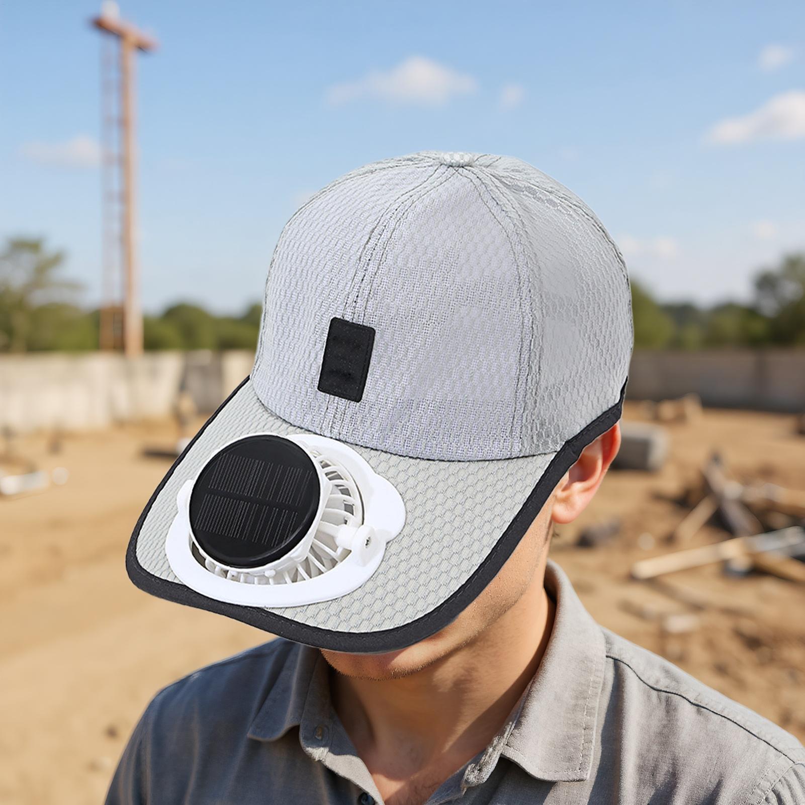 Fan Hat Sun Hat With Solar Pow - Dad Hat Cotton のレビューと価格