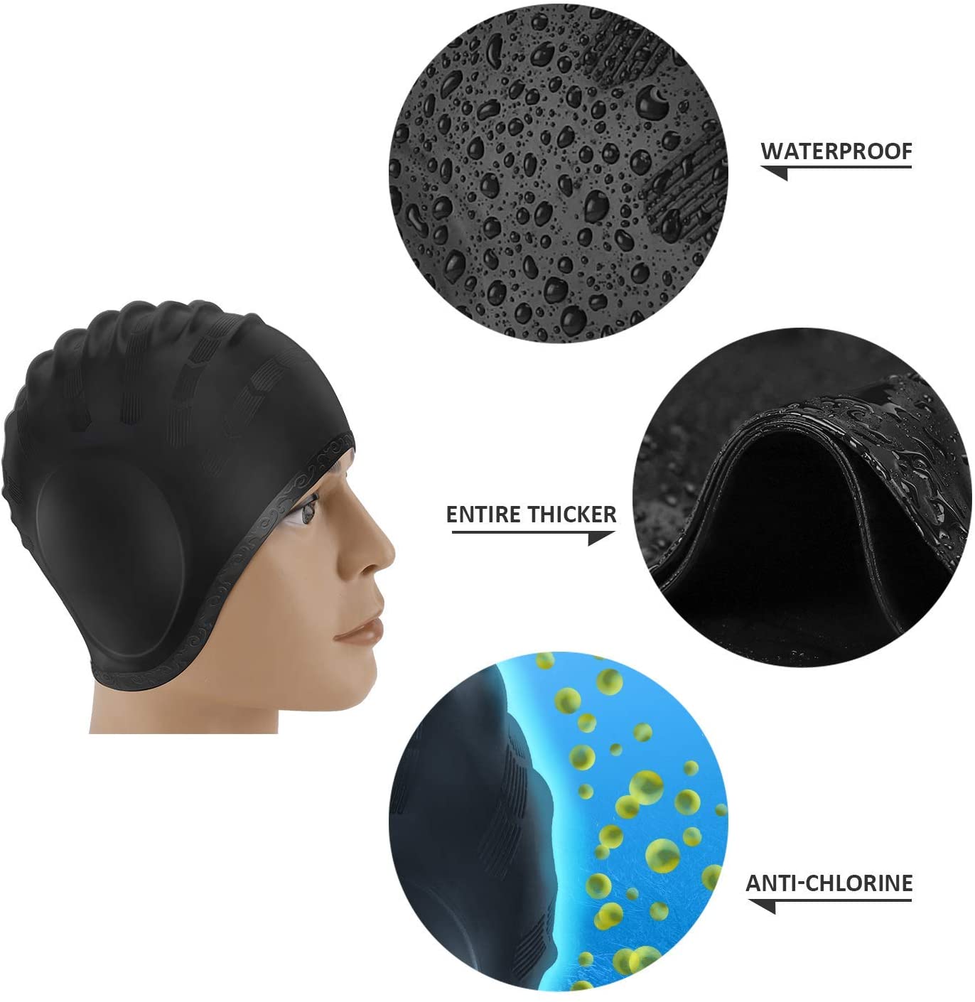 Adults Swimming Caps Men Women - Swim Hat Silicone のレビューと価格