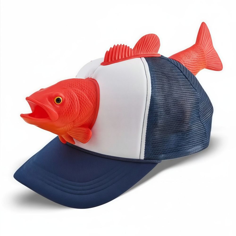 Funny 3D Fish Animal Trucker H - Trucker Cap Mesh のレビューと価格