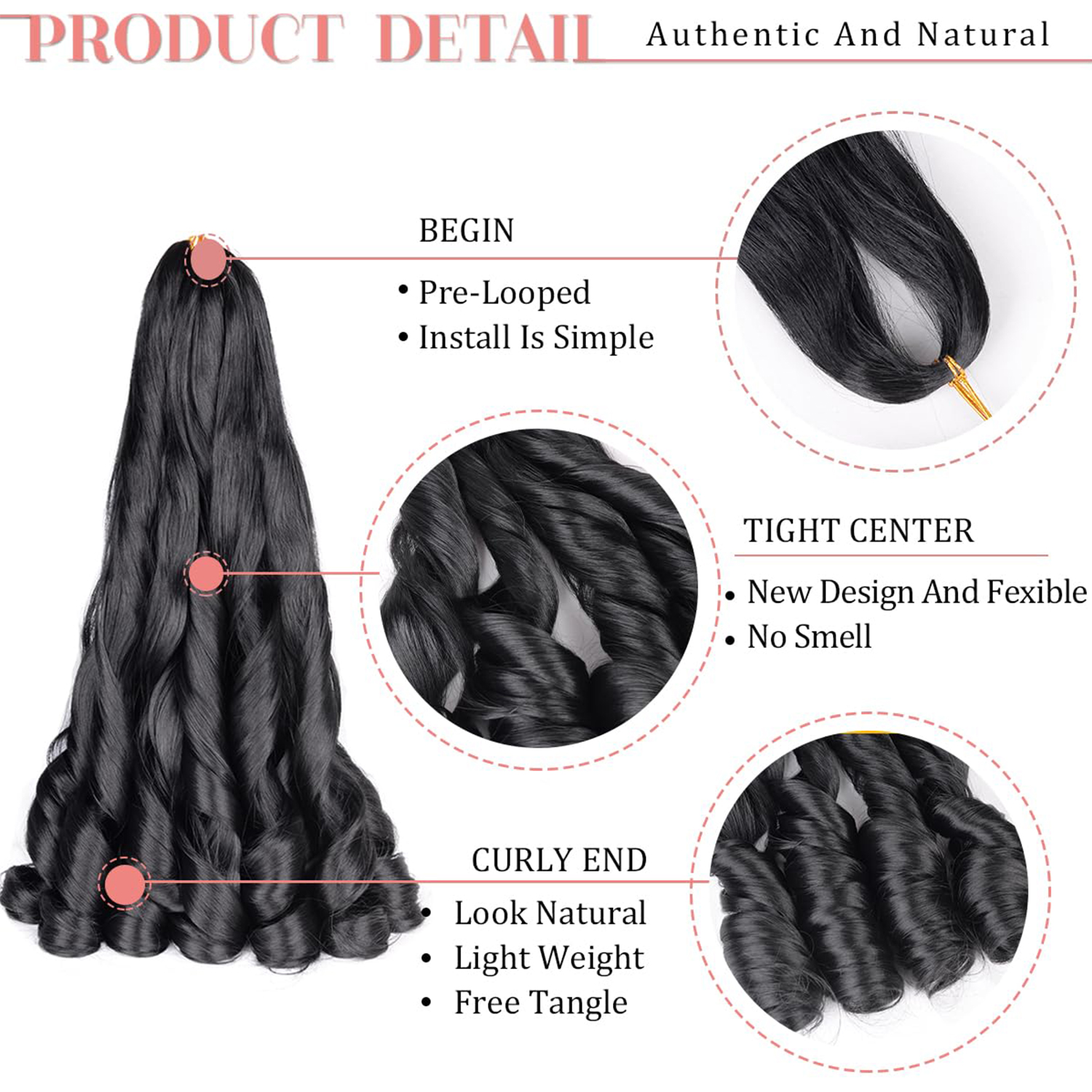 French Curly Braiding Hair 12/ - Beret French Wool のレビューと価格