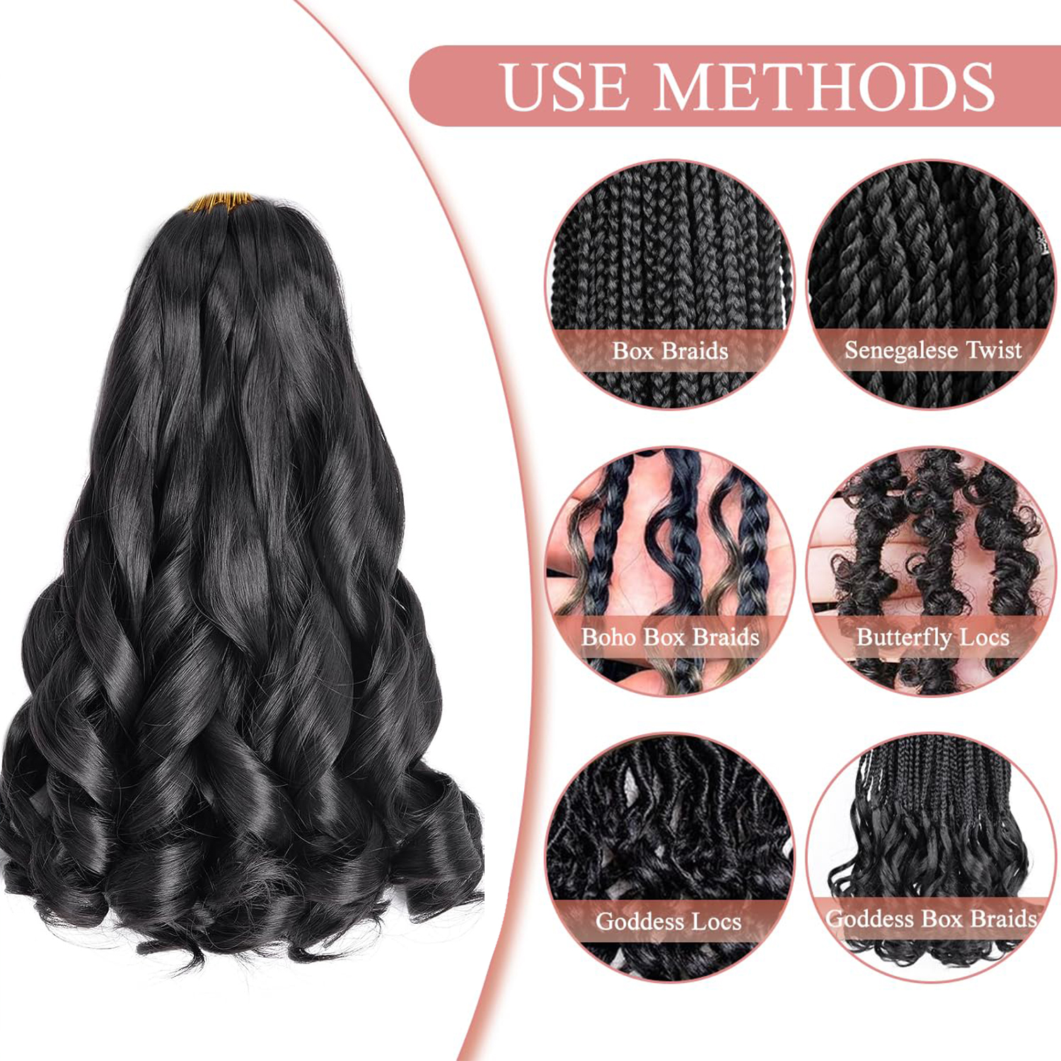French Curly Braiding Hair 12/ - Beret French Wool のレビューと価格