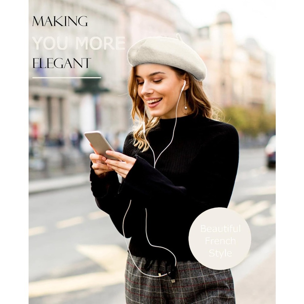 Wool Berets for Women - Classi - Beret French Wool のレビューと価格