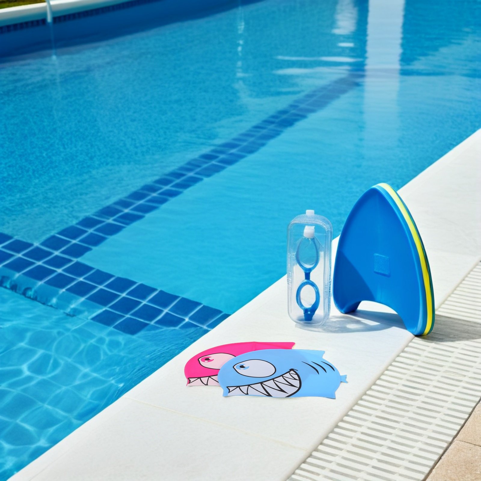 2Pcs Kids Fish Pattern Silicon - Swim Hat Silicone のレビューと価格