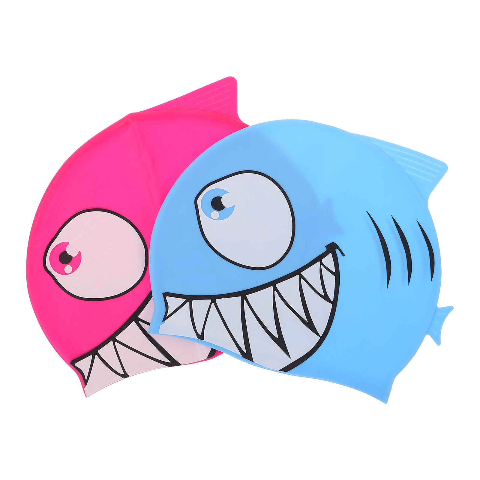 2Pcs Kids Fish Pattern Silicon - Swim Hat Silicone のレビューと価格