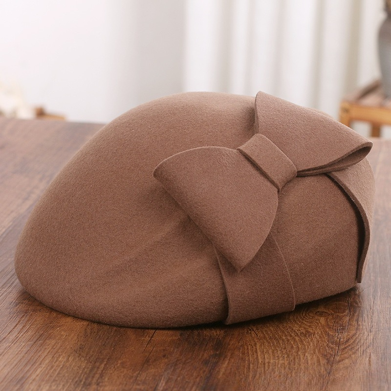 French Elegant Mesh-Bow Wool B - Beret French Wool のレビューと価格