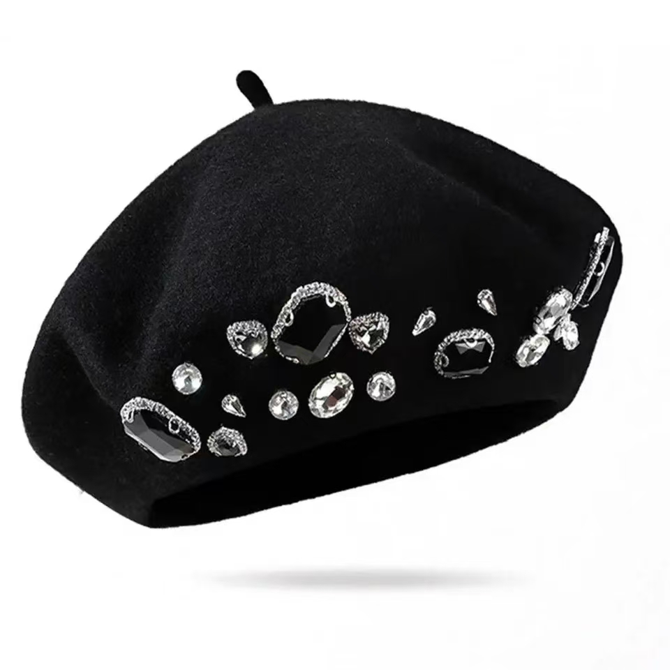 French Beret Thick Rhinestone  - Beret French Wool のレビューと価格