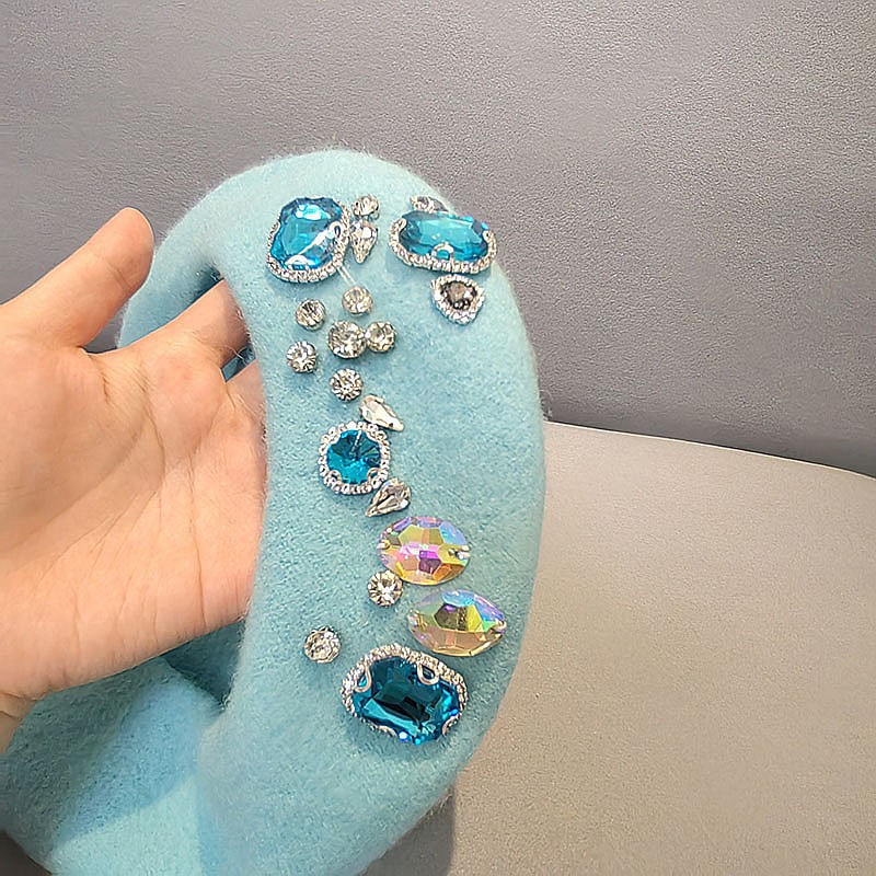 Stunning Rhinestone Wool Beret - Beret French Wool のレビューと価格