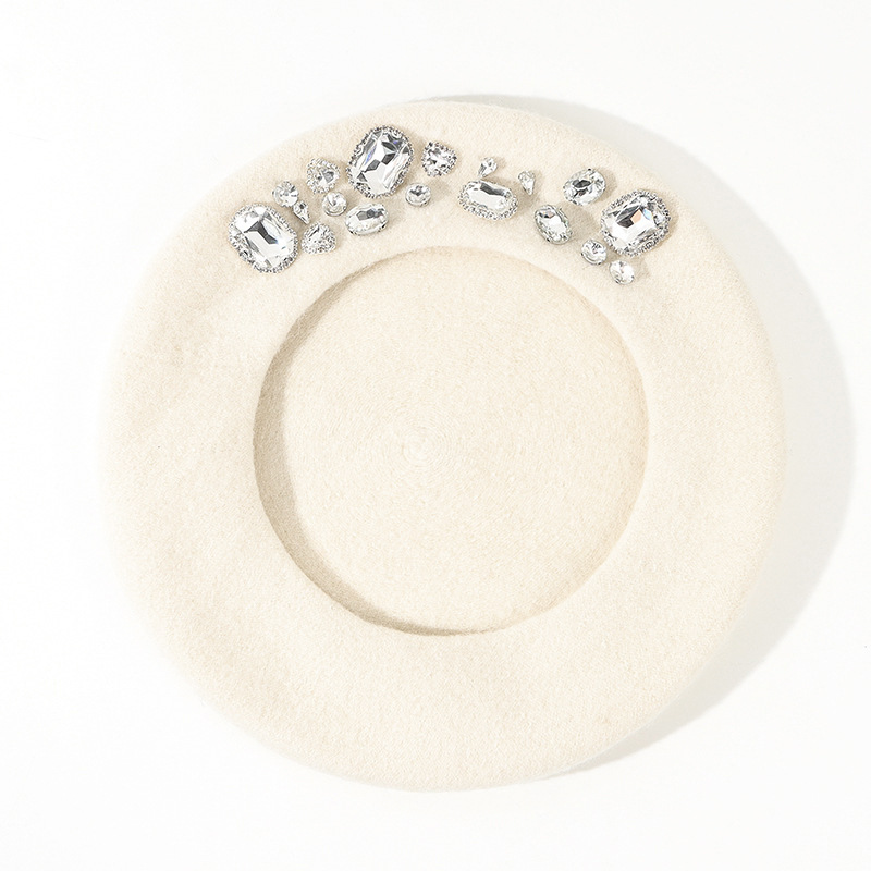 Stunning Rhinestone Wool Beret - Beret French Wool のレビューと価格