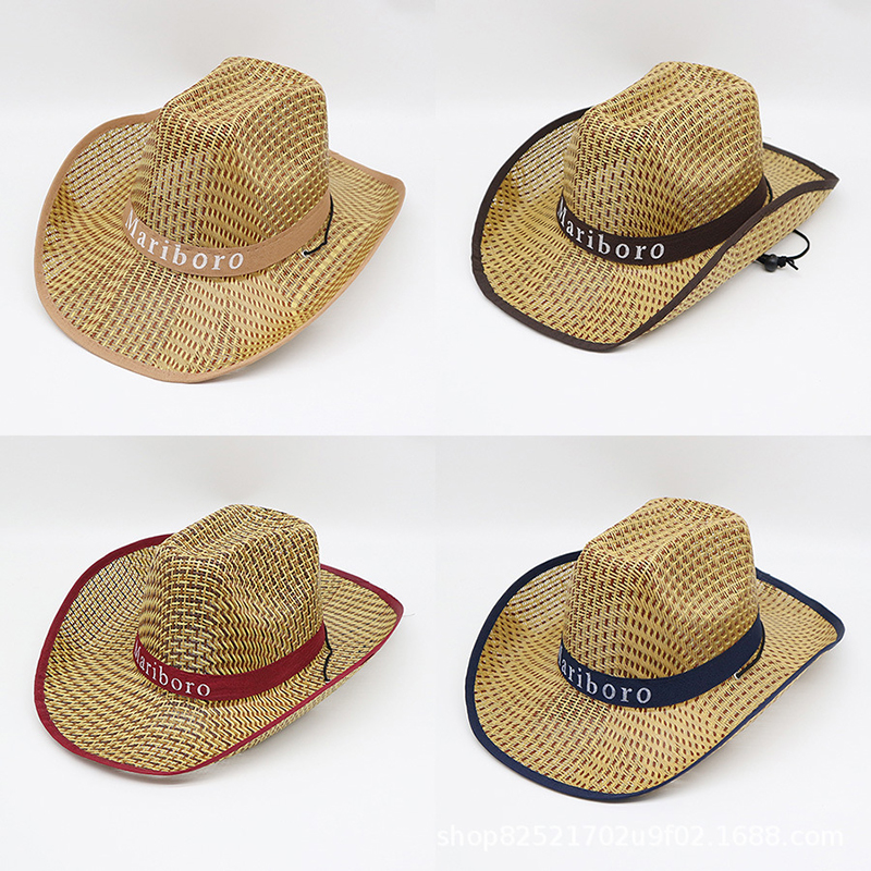 Men Retro Western Cowboy Summe - Cowboy Hat Straw のレビューと価格