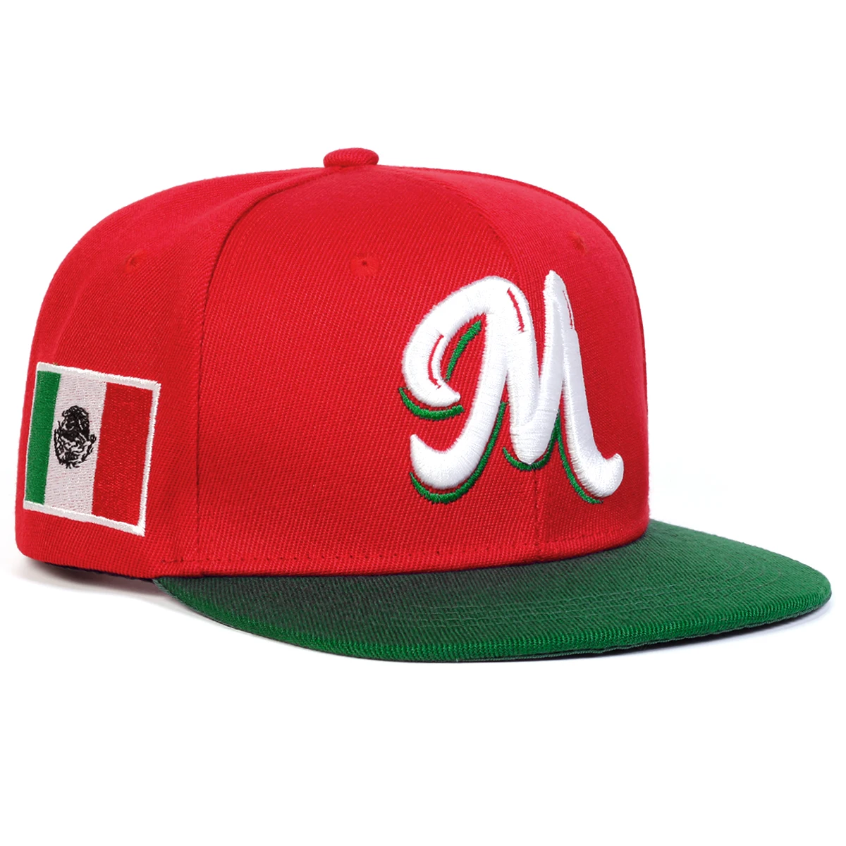 M Letter Embroidered Snapback  - Snapback Hat Flat のレビューと価格