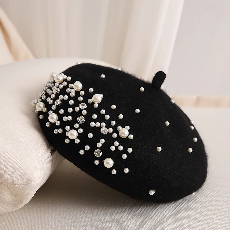 2024 Winter Wool Beret with Rh - Beret French Wool のレビューと価格