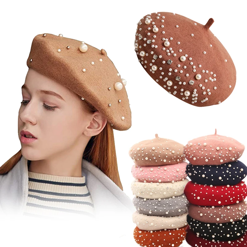 2024 Winter Wool Beret with Rh - Beret French Wool のレビューと価格