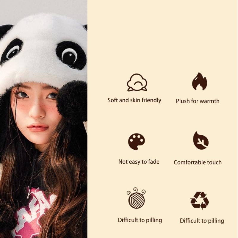 Panda Ear Hat Panda Earflap Ha - Winter Trapper Hat のレビューと価格