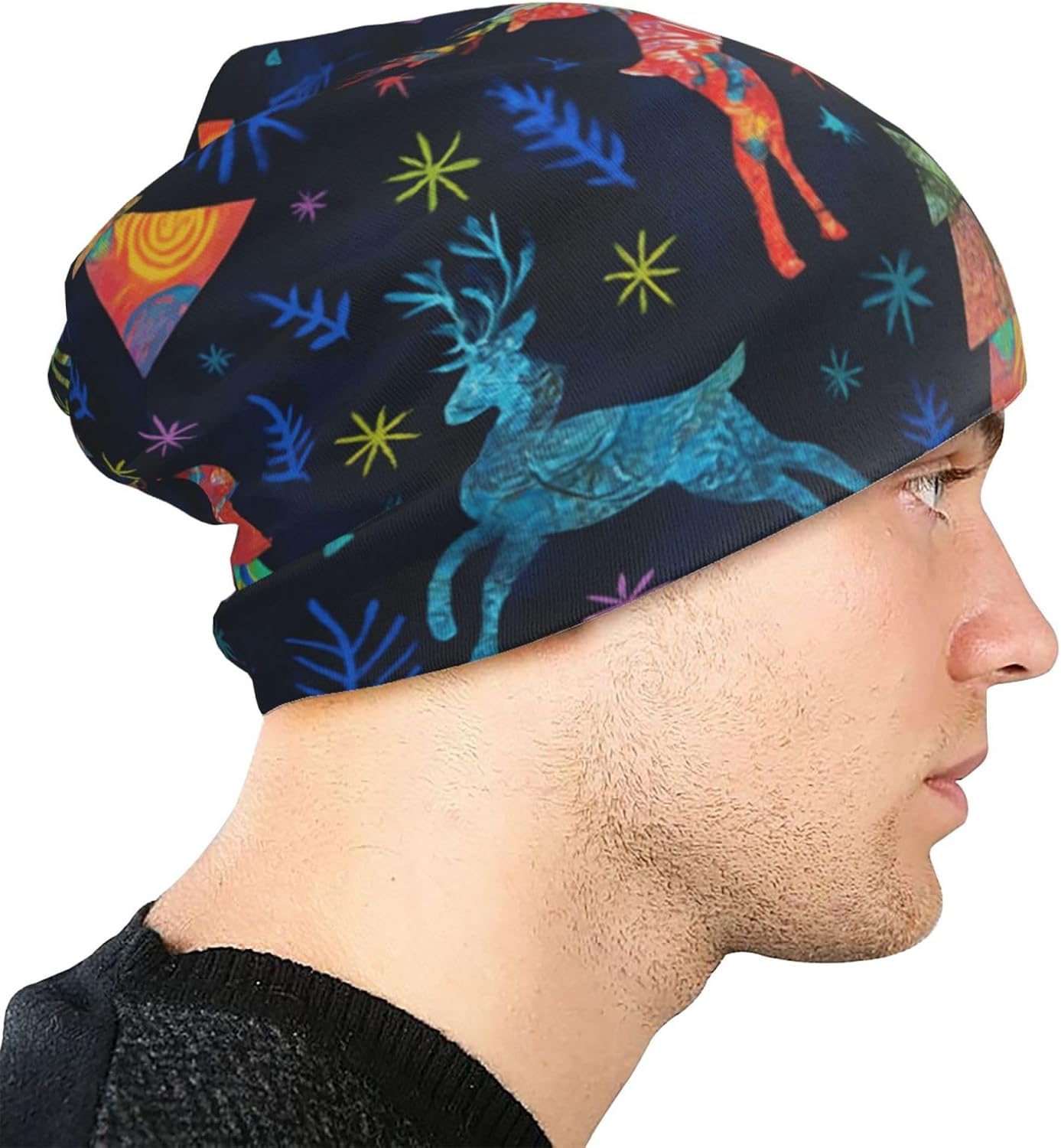Colorful Candy Knitted Hats Cu - Beanie Cuffed Knit のレビューと価格