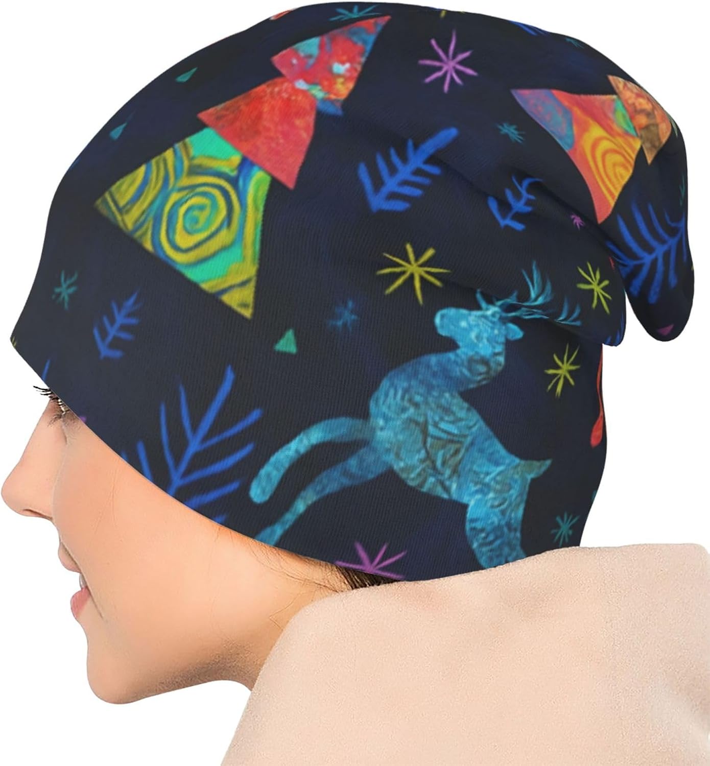 Colorful Candy Knitted Hats Cu - Beanie Cuffed Knit のレビューと価格