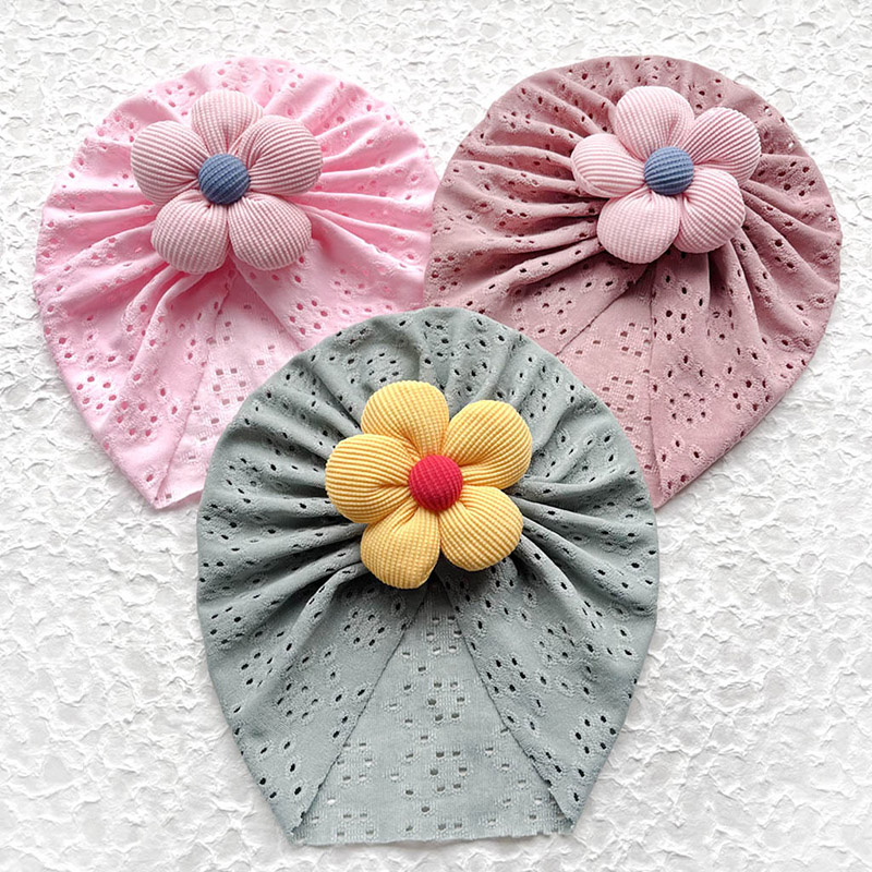 3D Flower Baby Turban Cap Summ - Dad Hat Cotton のレビューと価格