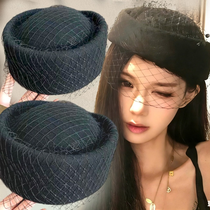 Fashion Mesh Flat Top Beret Ha - Beret French Wool のレビューと価格