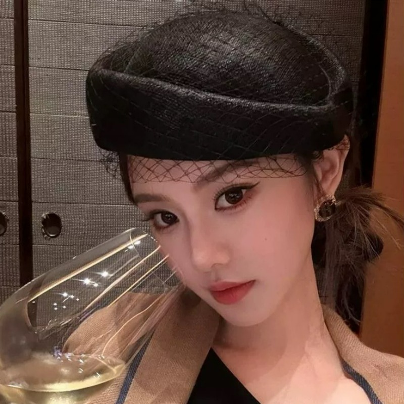 Fashion Mesh Flat Top Beret Ha - Beret French Wool のレビューと価格