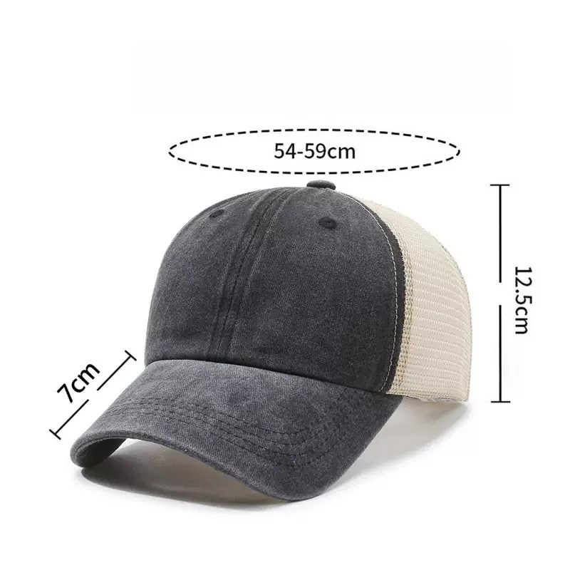 Custom Logo Washed Mesh Cap Br - Visor Sun Hat のレビューと価格
