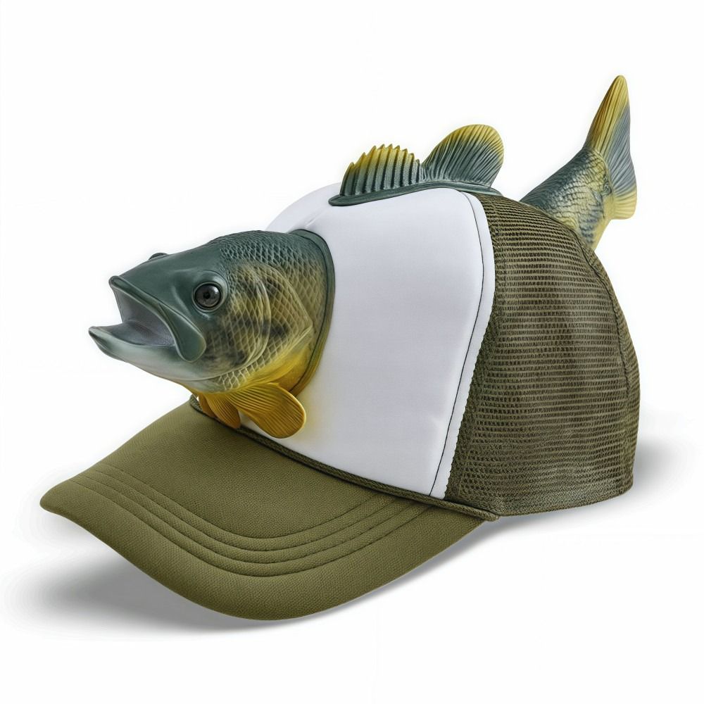 Funny 3D Fish Animal Trucker H - Trucker Cap Mesh のレビューと価格