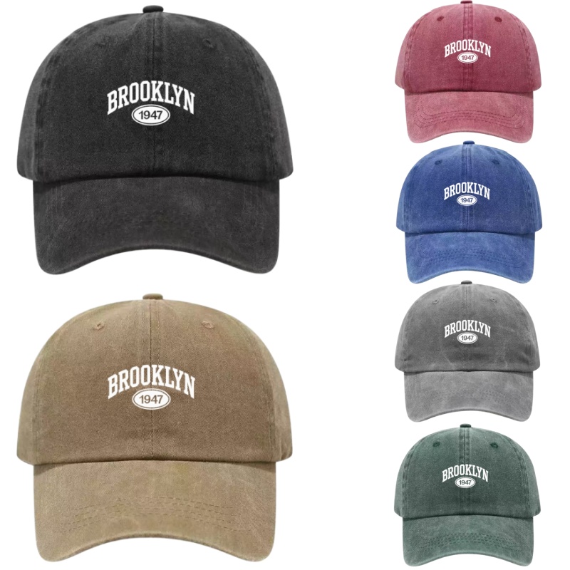 Brooklyn 1947 Printed Washed C - Golf Cap Dad のレビューと価格