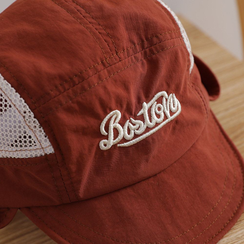 Letter Embroidered Baby Sun Ha - Bucket Hat Cotton のレビューと価格