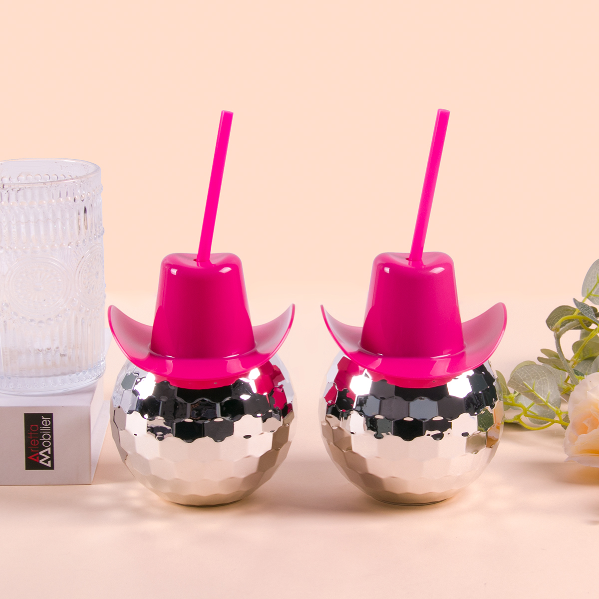 Disco Ball Cups Cowboy hat Dis - Cowboy Hat Straw のレビューと価格