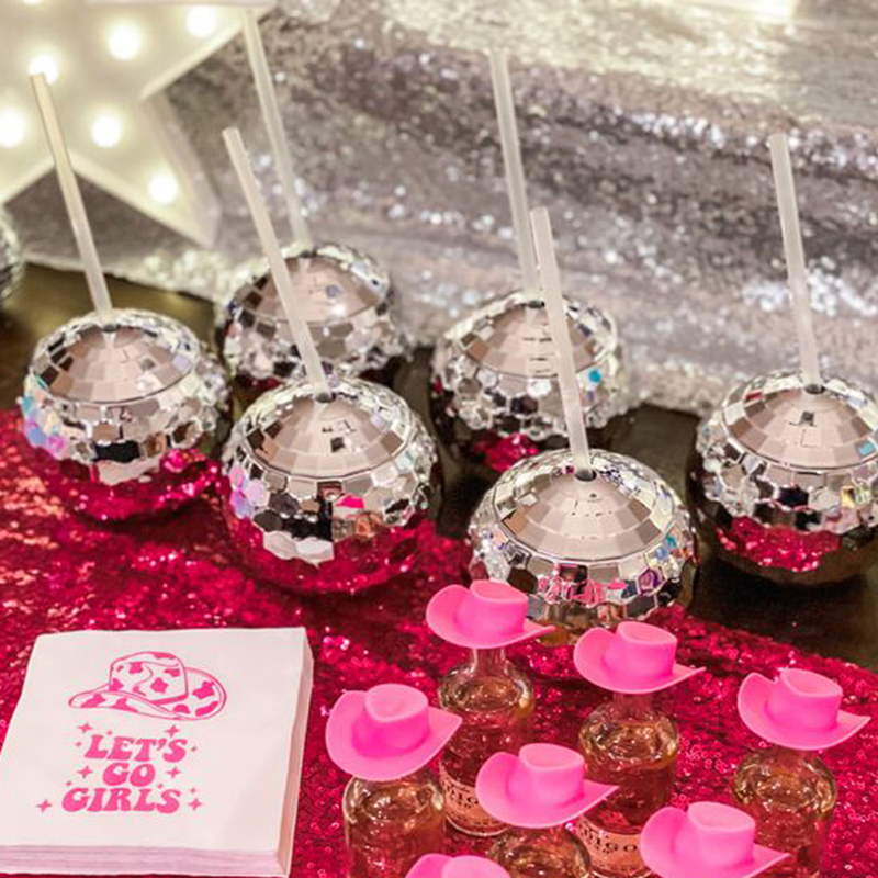 Disco Ball Cups Cowboy hat Dis - Cowboy Hat Straw のレビューと価格