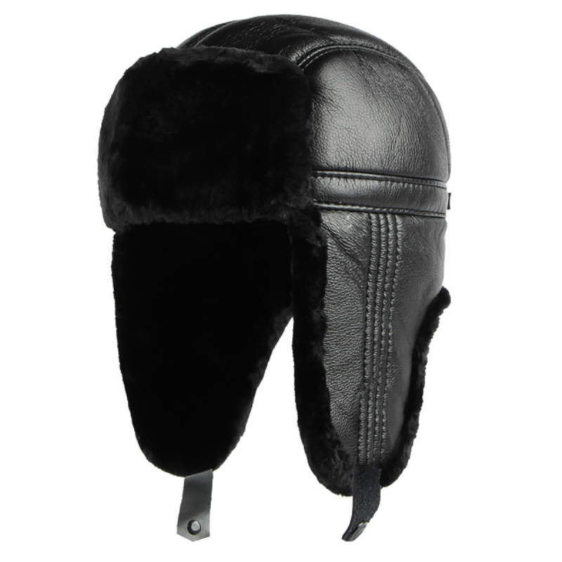 HT4002 New PU Leather Russian  - Trapper Hat Ear Flap のレビューと価格