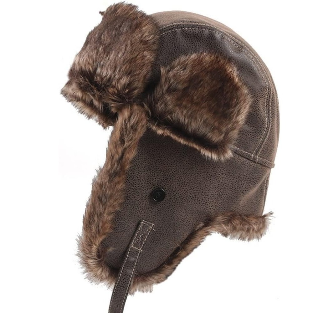 New Leather Winter Trapper Hat - Trapper Hat Ear Flap のレビューと価格