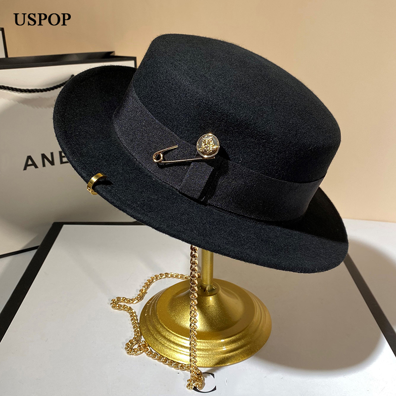 USPOP New Winter Hats Women Bl - Fedora Hat Wool のレビューと価格