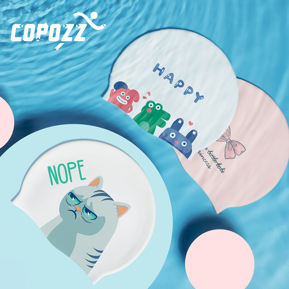 COPOZZ Water Sports Women Men  - Swim Hat Silicone のレビューと価格