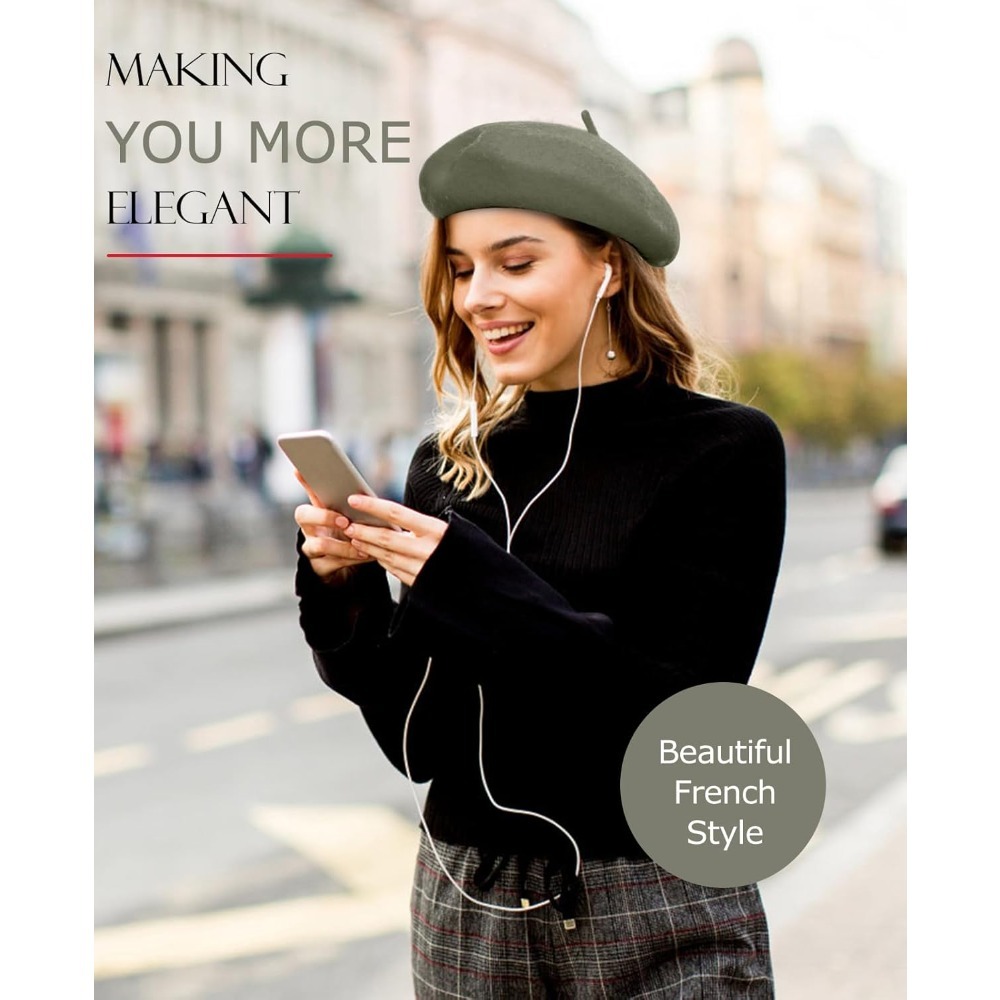 Wool Berets for Women - Classi - Beret French Wool のレビューと価格