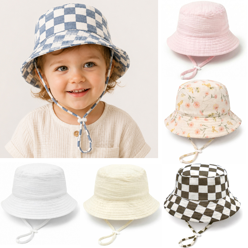 Muslin Baby Summer Hat Adjusta - Bucket Hat Cotton のレビューと価格