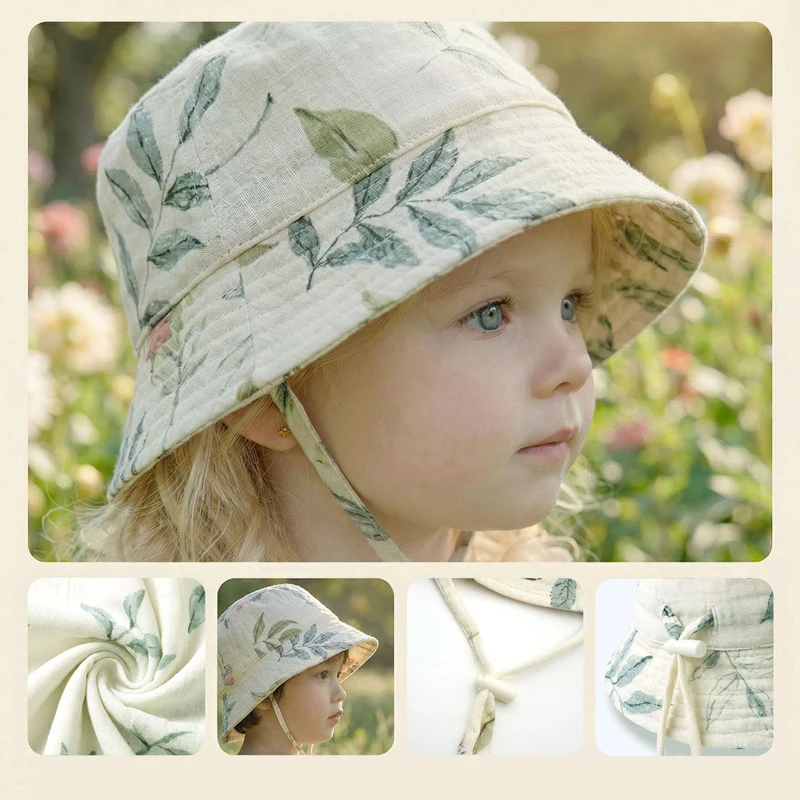 Muslin Baby Summer Hat Adjusta - Bucket Hat Cotton のレビューと価格