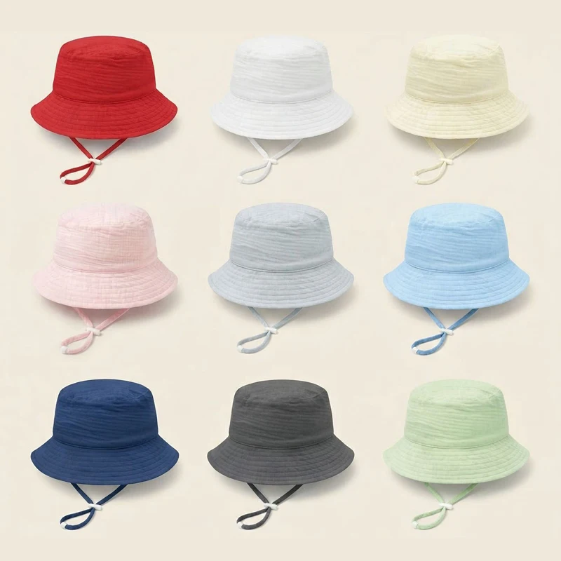 Muslin Baby Summer Hat Adjusta - Bucket Hat Cotton のレビューと価格