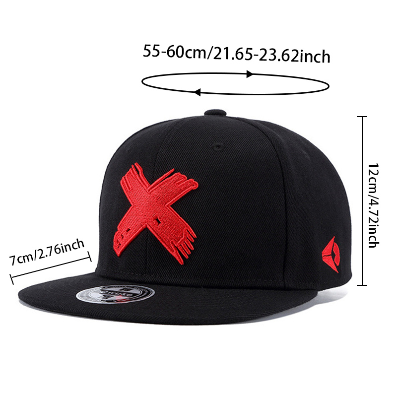 Letter X 3D Embroidered Flat-B - Snapback Hat Flat のレビューと価格