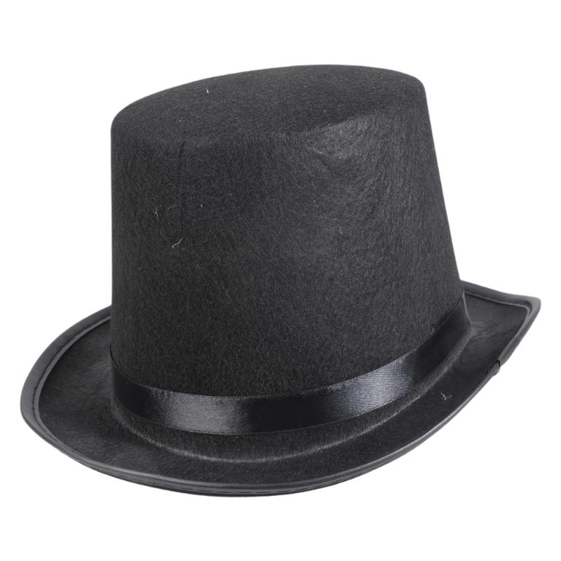 Retro Top Hat Magician Costume - Fedora Hat Wool のレビューと価格
