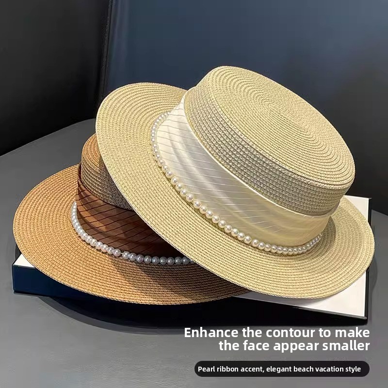 2025 New Style Hat Retro Flat  - Sun Hat Wide Brim のレビューと価格