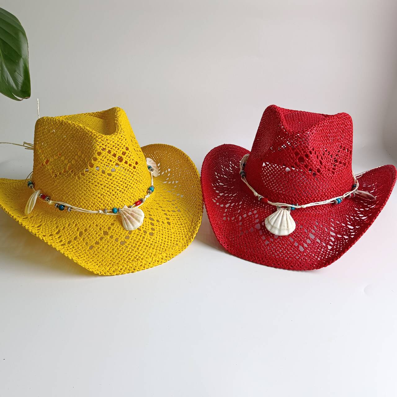 Bright yellow Cowboy Straw Hat - Cowboy Hat Straw のレビューと価格