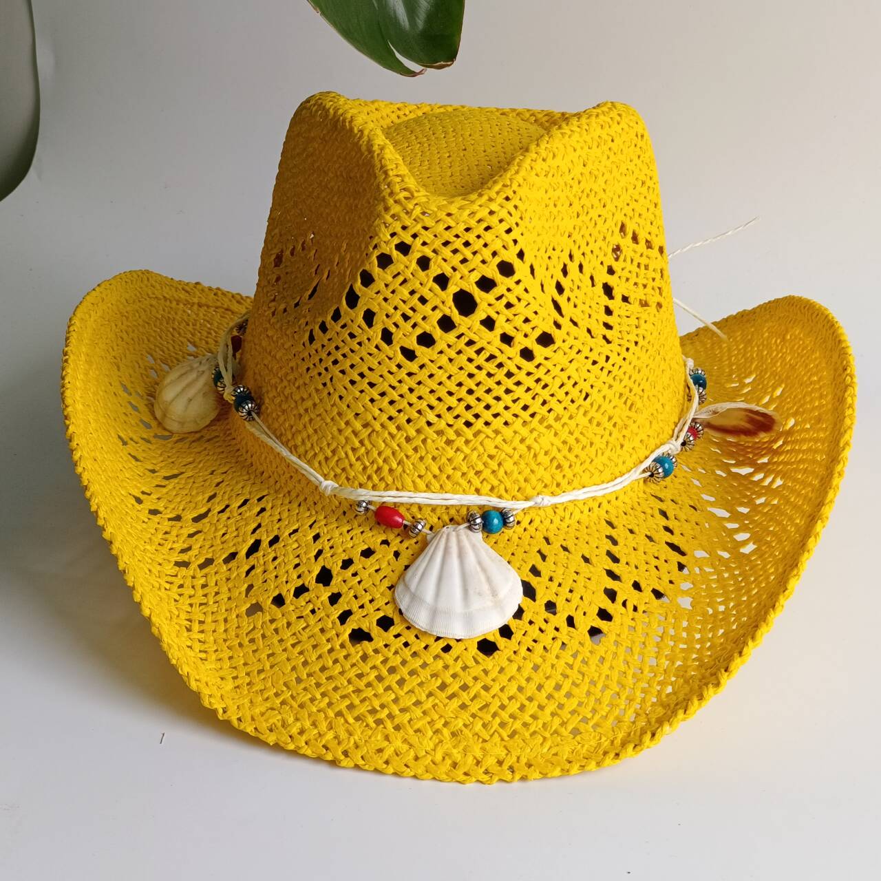 Bright yellow Cowboy Straw Hat - Cowboy Hat Straw のレビューと価格