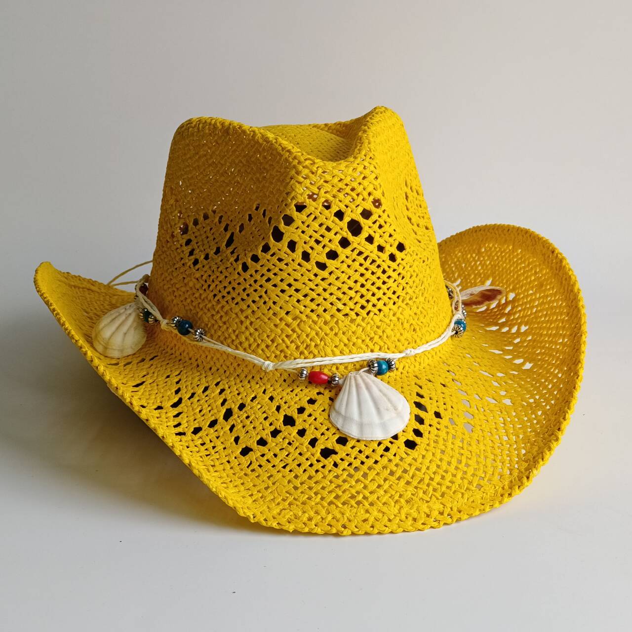 Bright yellow Cowboy Straw Hat - Cowboy Hat Straw のレビューと価格