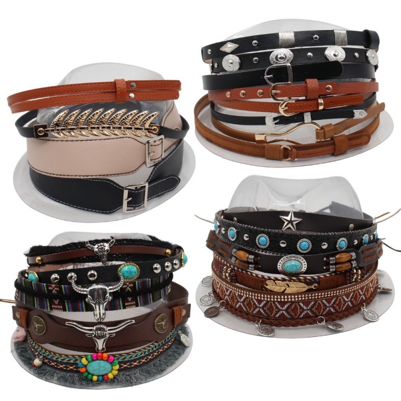 Retro Ethnic Style Belt, Headb - Cowboy Hat Straw のレビューと価格
