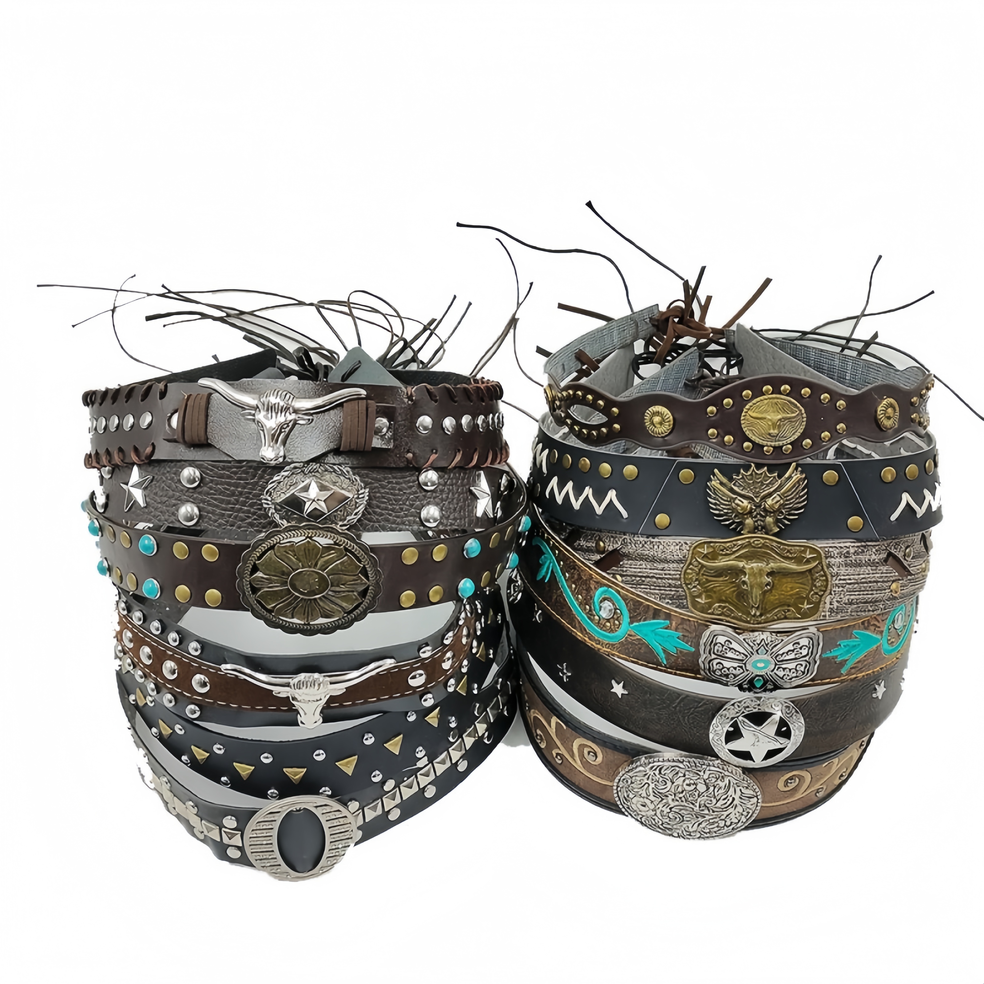 Retro Ethnic Style Belt, Headb - Cowboy Hat Straw のレビューと価格